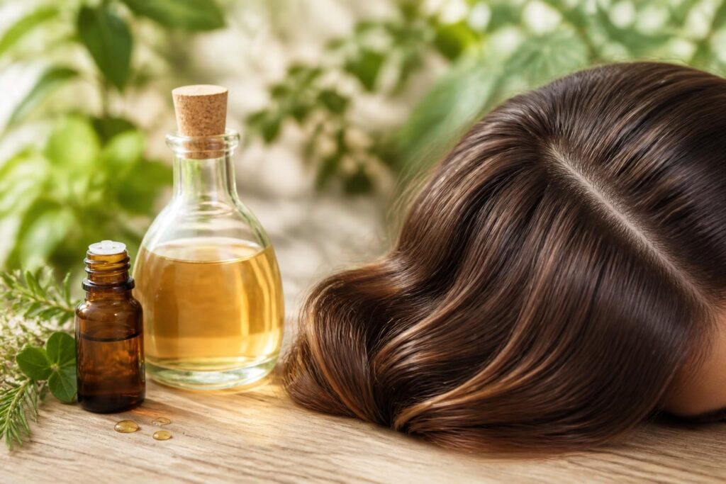 découvrez comment éliminer la pellicule grâce à des remèdes naturels efficaces avec les huiles essentielles et le vinaigre de cidre pour des cheveux sains et sans démangeaisons.