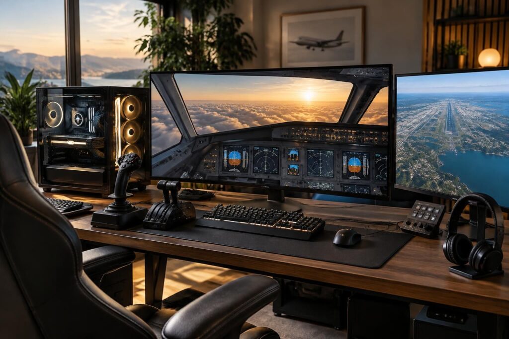 découvrez la configuration pc minimale et recommandée pour jouer à flight simulator 2024 : processeur, carte graphique, mémoire vive et espace disque.
